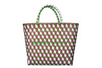 Giỏ 3 D - 13 màu xanh lá - hồng - trắng